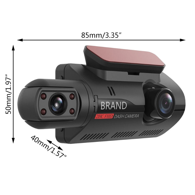 1440P HD 360° Dual Camera Full HD Night Vision Car Dash Camera