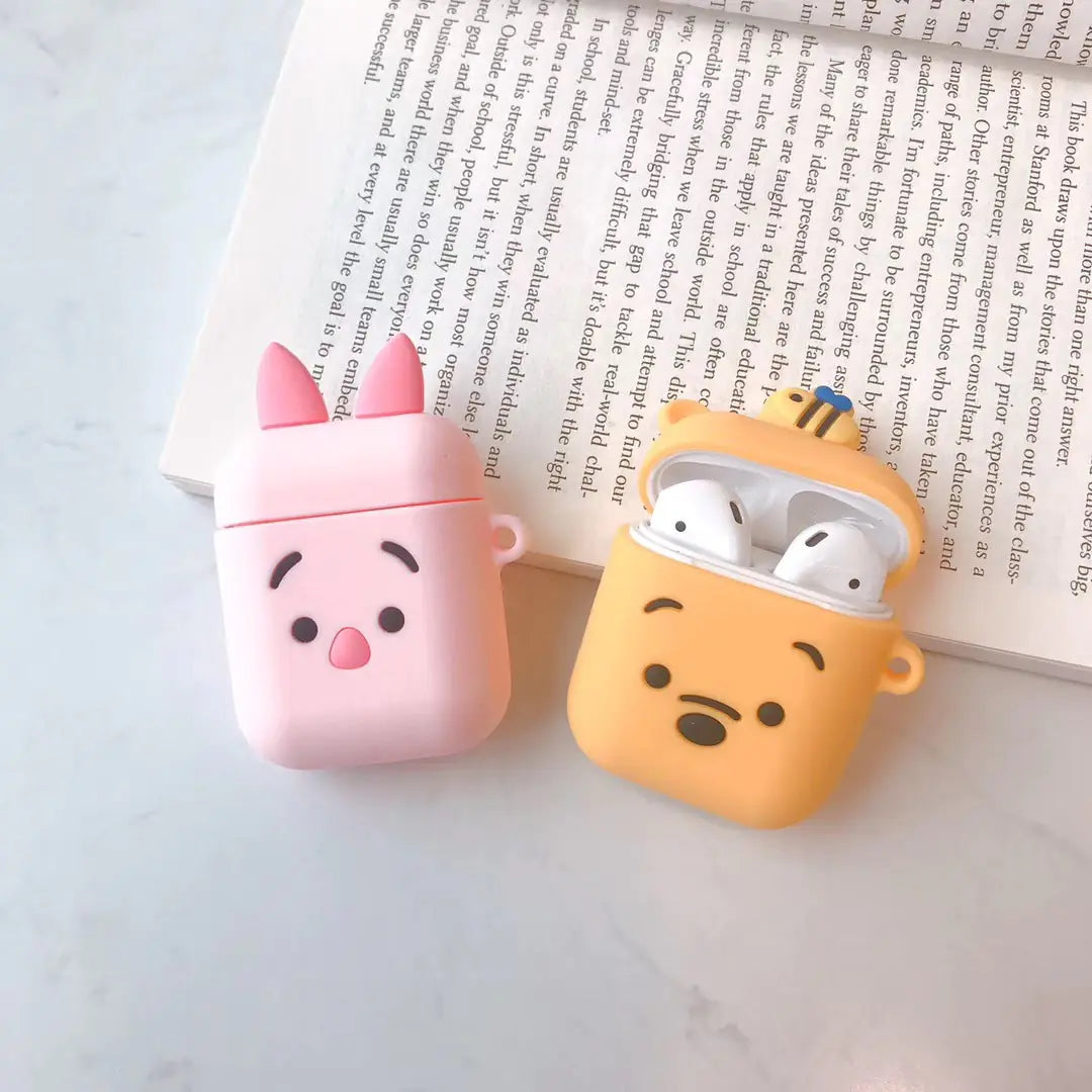 Cute Pig Apple Wireless Bluetooth Earphone Case