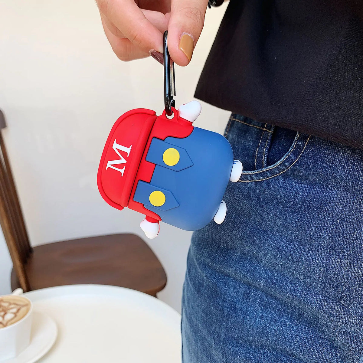 Cute Super Mario AirPods Silicone Case for 2nd Gen