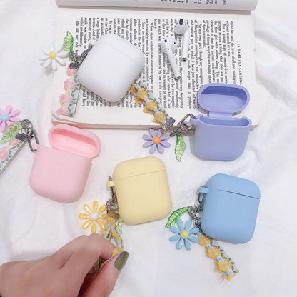 Liquid Silicone Floral AirPods Case for Wireless Earbuds