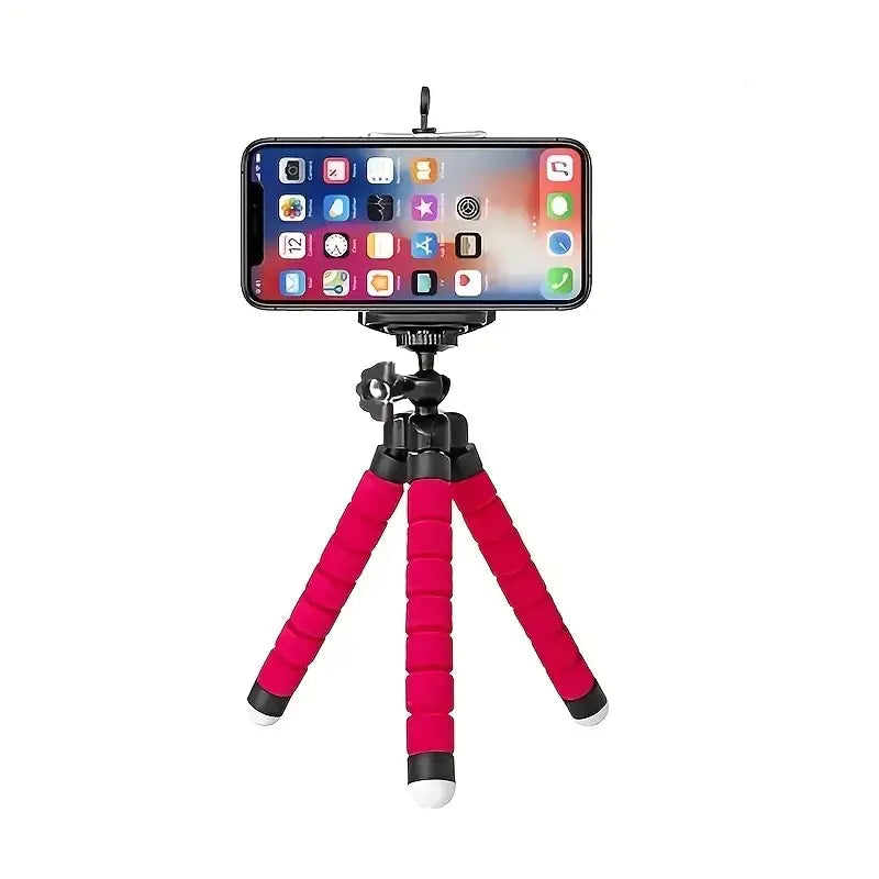 Portable Flexible Octopus Tripod with Phone Clip Mount