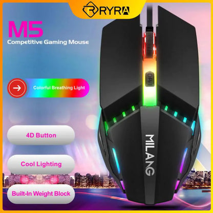 RYRA M5 RGB Wired Gaming Mouse for PC and Laptop
