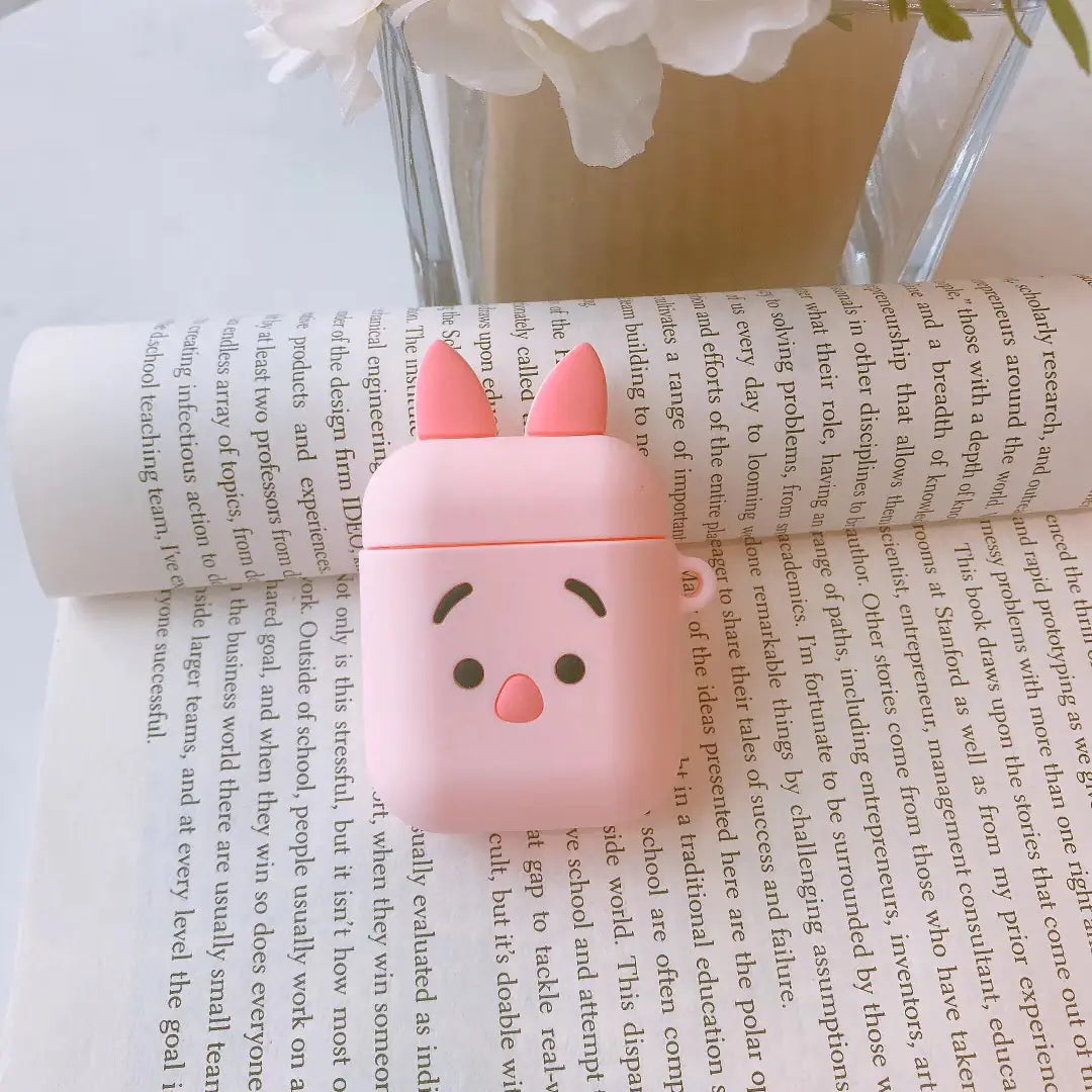 Cute Pig Apple Wireless Bluetooth Earphone Case
