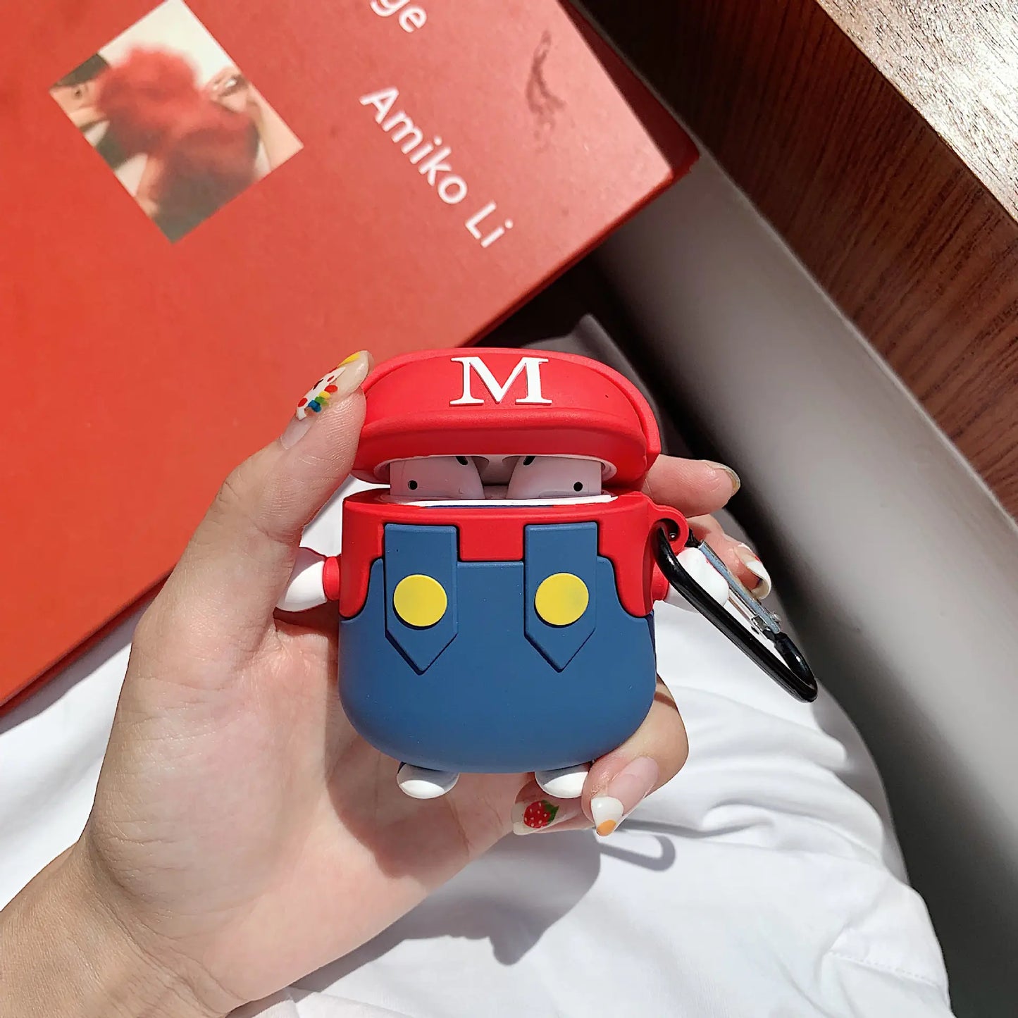 Cute Super Mario AirPods Silicone Case for 2nd Gen