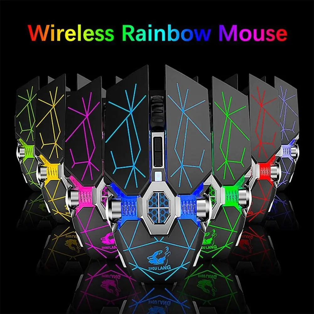 Wireless Rechargeable Gaming Mouse with RGB Lights