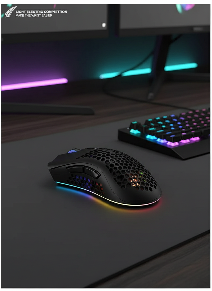 BM600 Rechargeable Wireless RGB Gaming Mouse for PC