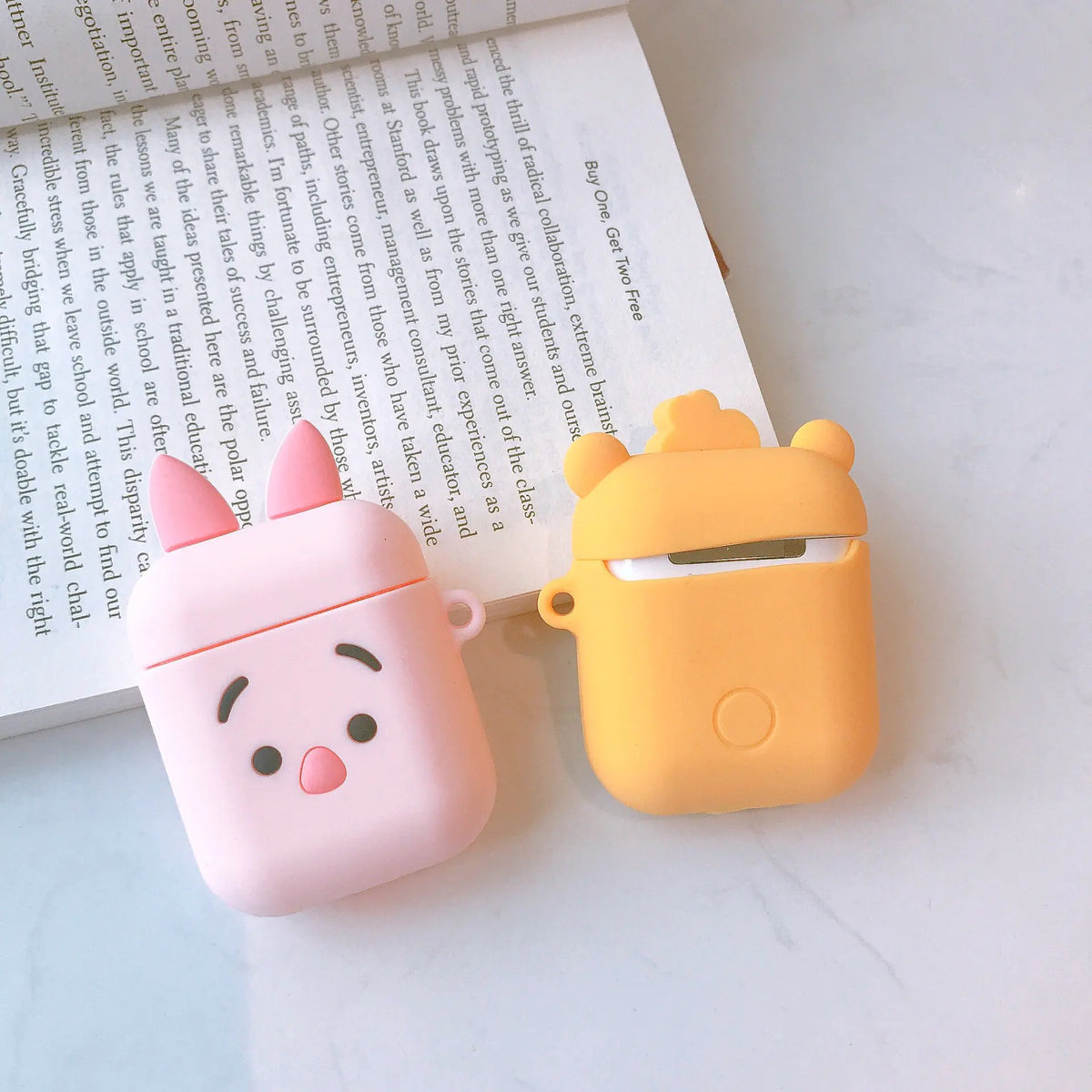 Cute Pig Apple Wireless Bluetooth Earphone Case