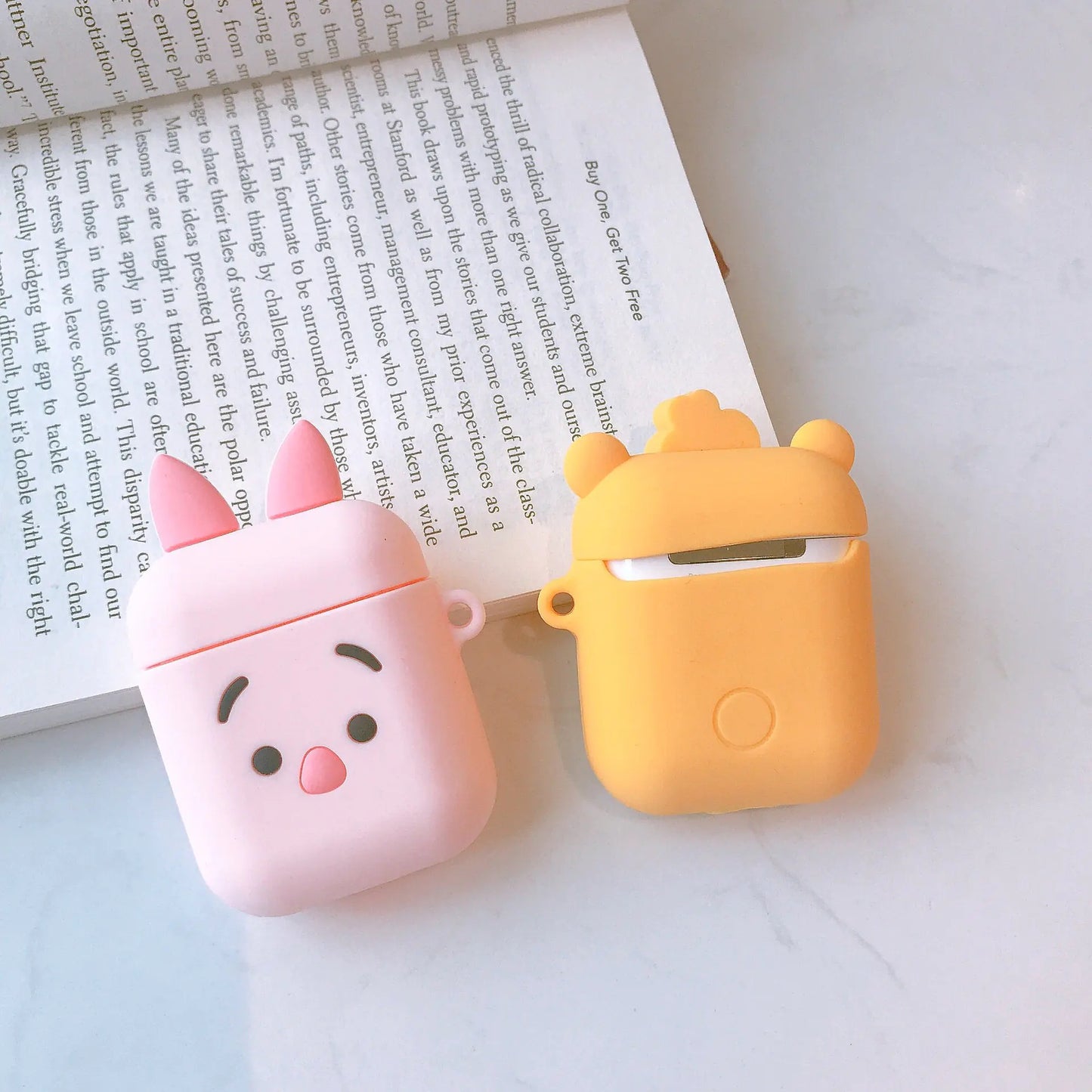 Cute Pig Apple Wireless Bluetooth Earphone Case