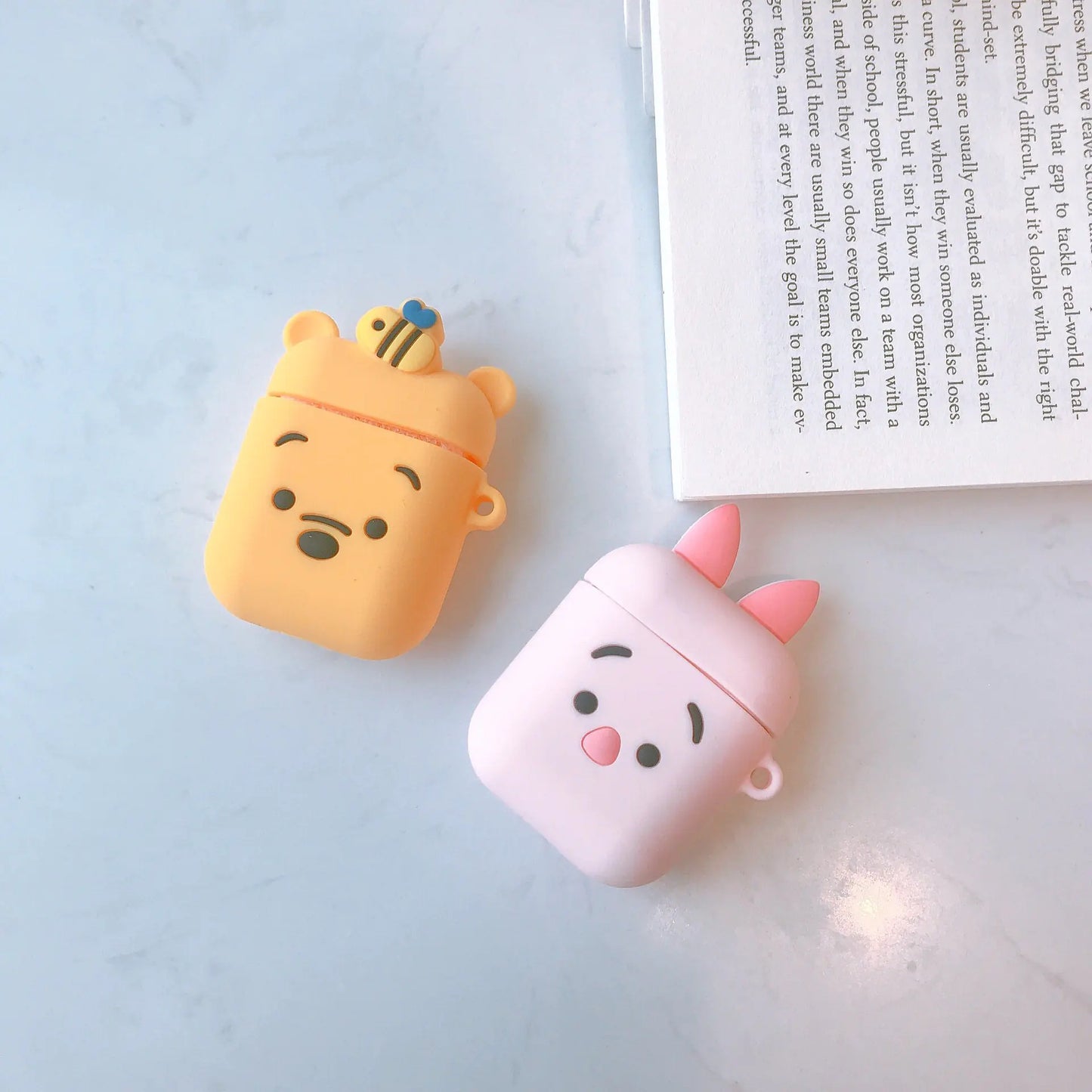 Cute Pig Apple Wireless Bluetooth Earphone Case