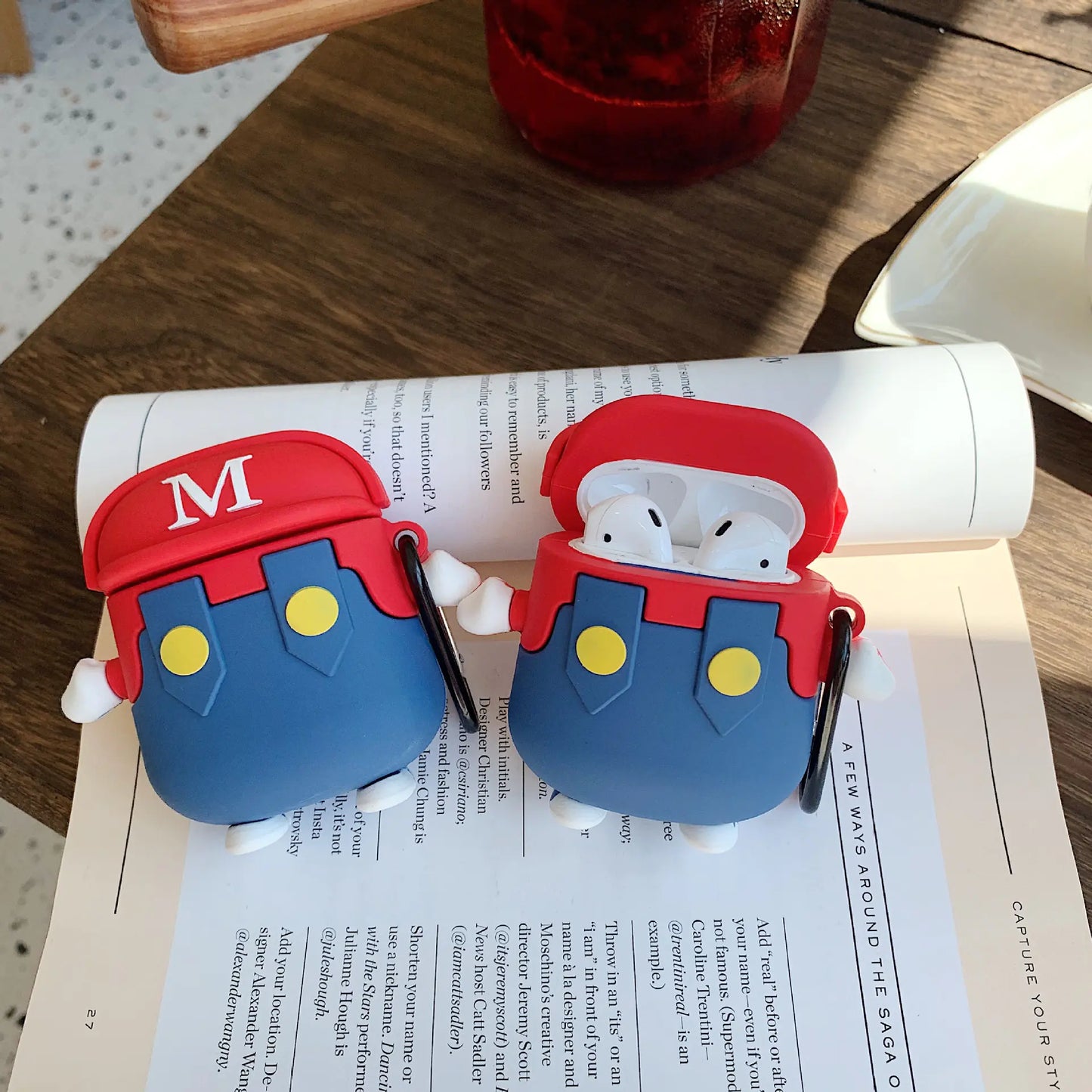 Cute Super Mario AirPods Silicone Case for 2nd Gen