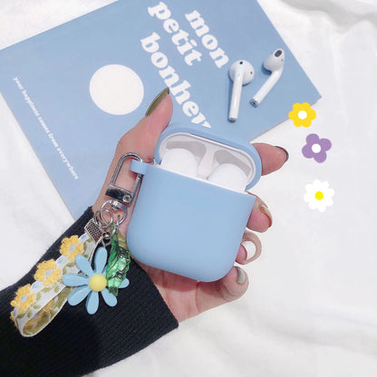 Liquid Silicone Floral AirPods Case for Wireless Earbuds