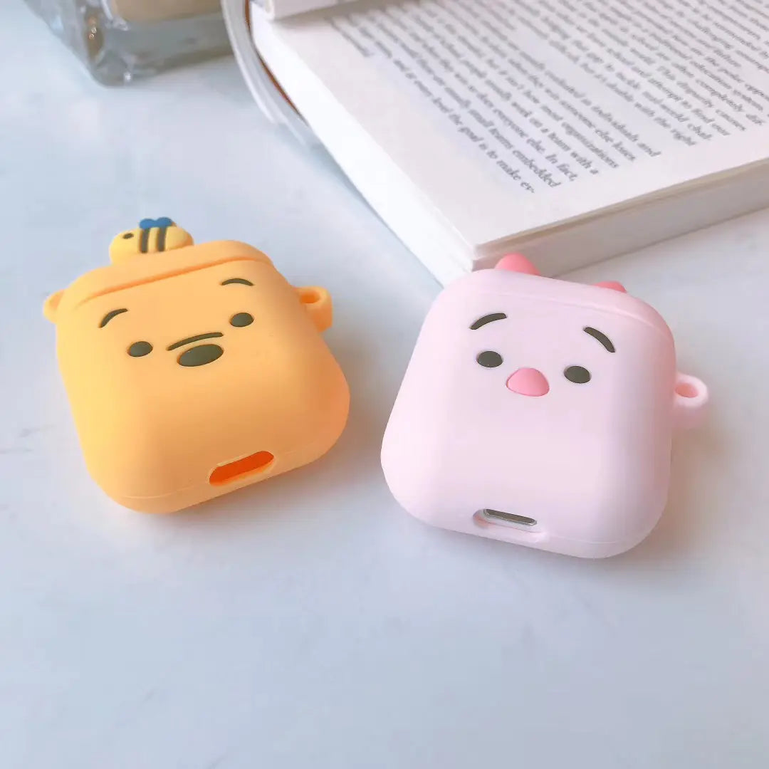 Cute Pig Apple Wireless Bluetooth Earphone Case