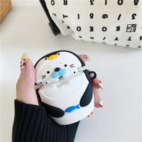 Cute Penguin Silicone AirPods Case for Wireless Earbuds